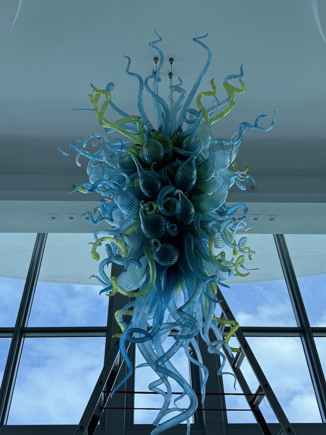 Blown-glass chandeliers & ceiling pieces